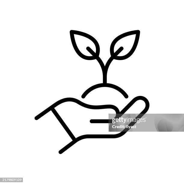 ilustraciones, imágenes clip art, dibujos animados e iconos de stock de un simple dibujo lineal de crecimiento - prosperidad