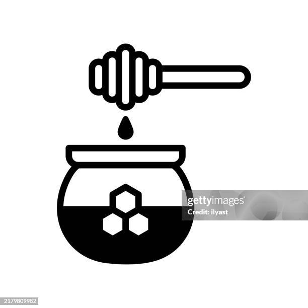 eine einfache strichzeichnung eines honigs - entzündungshemmend stock-grafiken, -clipart, -cartoons und -symbole