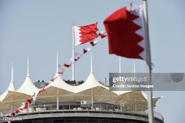Bahrain flag. Formula One World Championship, Rd3, Bahrain Grand Prix, Practice, Bahrain International Circuit, Sakhir, Bahrain, Friday 4 April 2014.