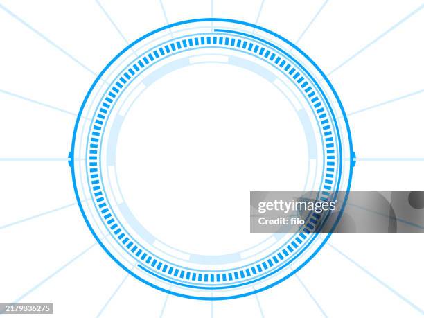 technology focus ai zoom design element background circle frame - hud stock illustrations