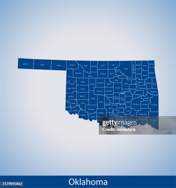 oklahoma map - oklahoma map stock illustrations