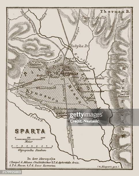 438 Ancient Greek Map Stock Photos High Res Pictures And Images Plan Of Sparta 