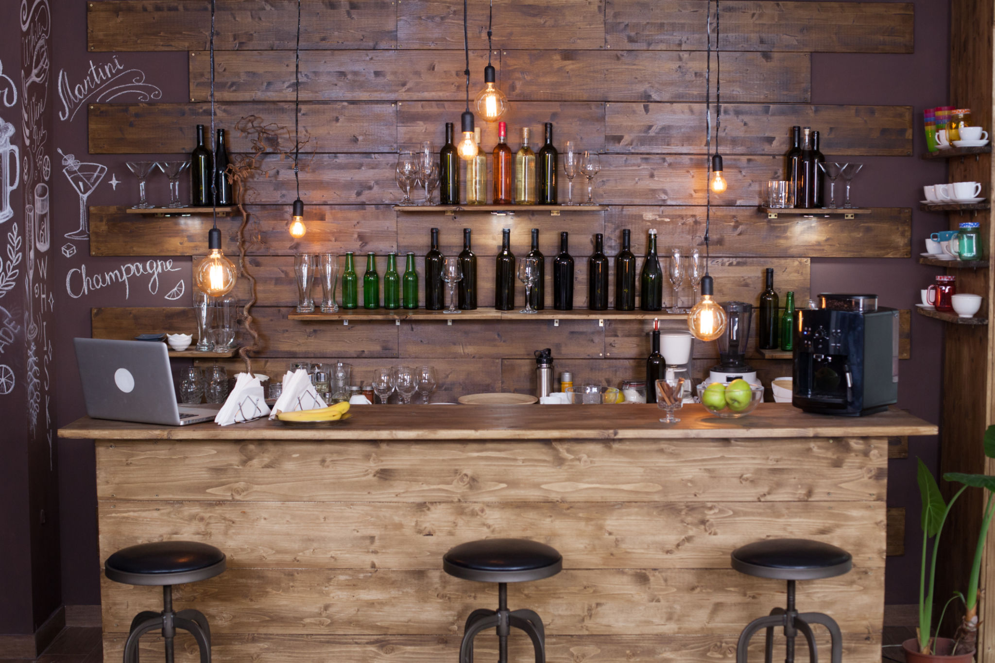 home bar setup