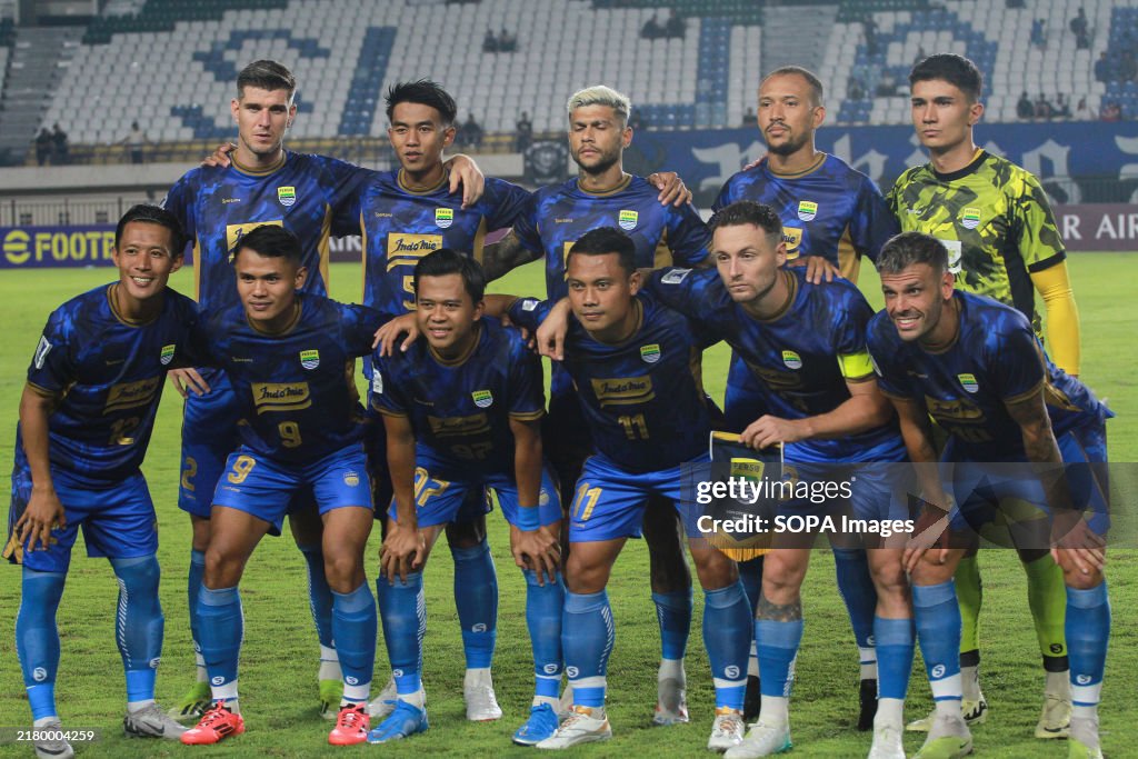 Persib Bandung line up during the AFC Champions League Two...