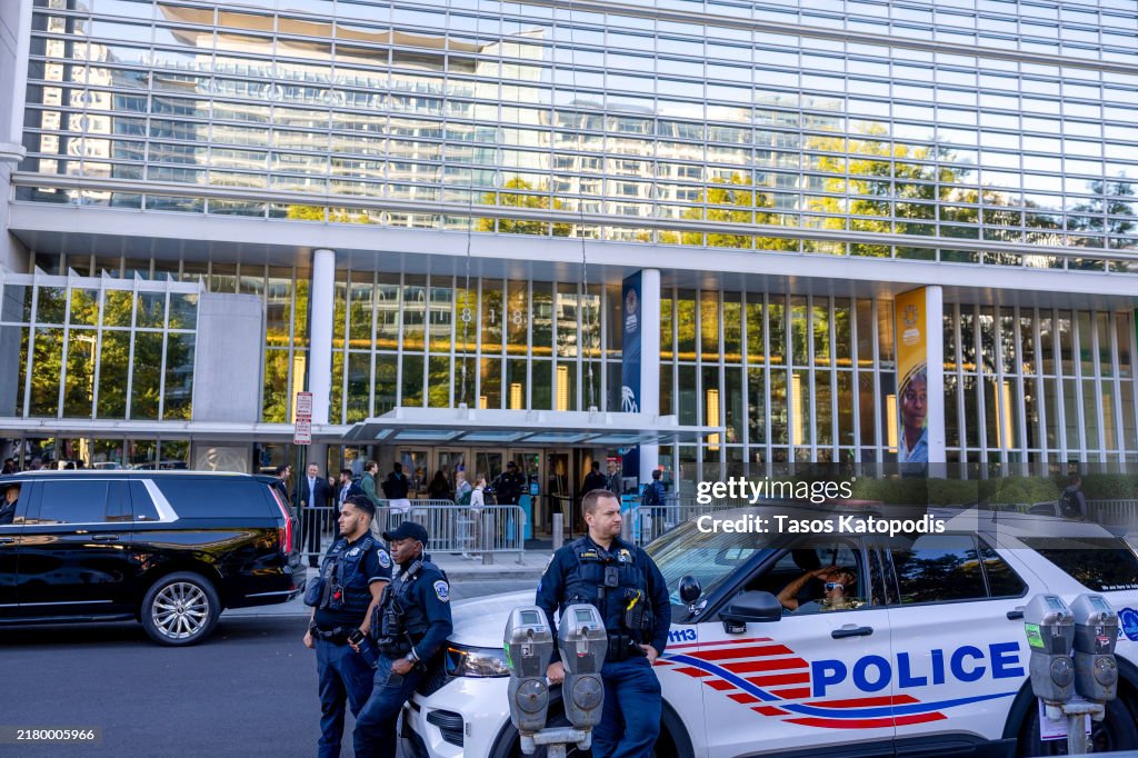 Protesters Gather As IMF And World Bank Annual Meetings Begin In Washington D.C.