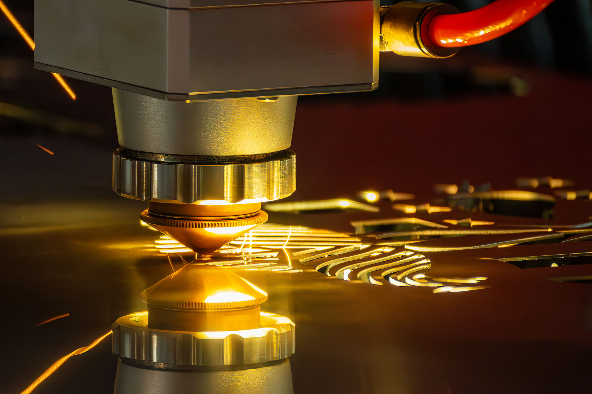 laser engraving closeup