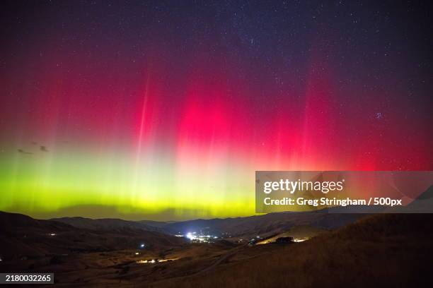 scenic view of mountains against sky at night,horseshoe bend,idaho,united states,usa - idaho stock pictures, royalty-free photos & images