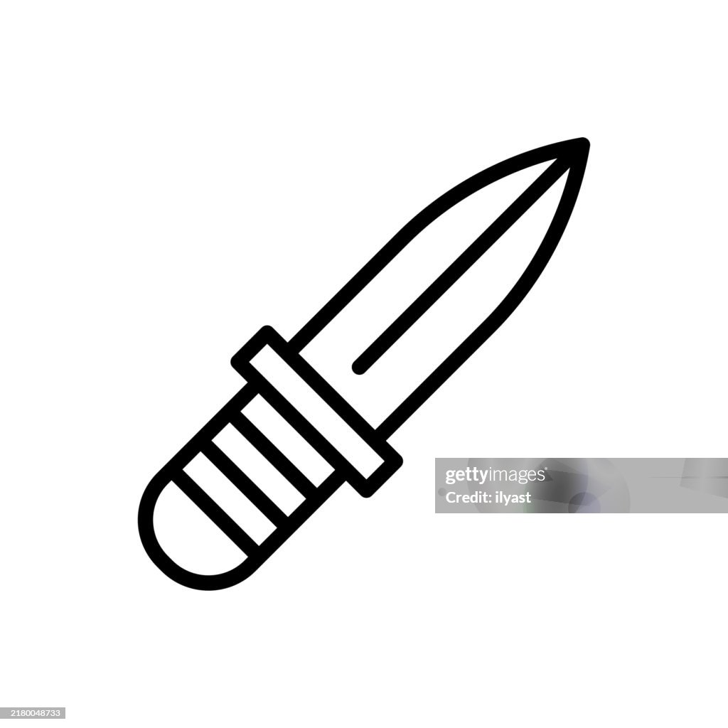 A simple line drawing of a Knife