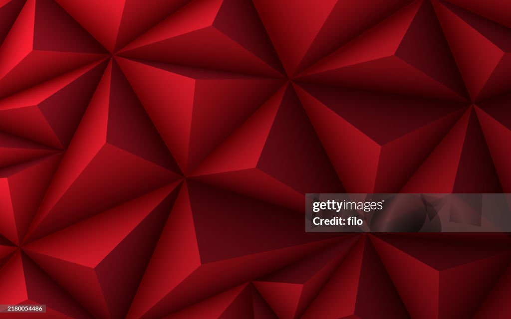 Red Prism Textured Background
