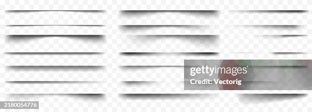 ilustraciones, imágenes clip art, dibujos animados e iconos de stock de colección de sombras horizontales realistas - sombra