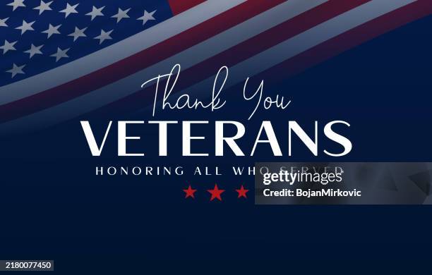 ilustrações de stock, clip art, desenhos animados e ícones de thank you veterans. veterans day background. honoring all who served. vector - dia dos veteranos