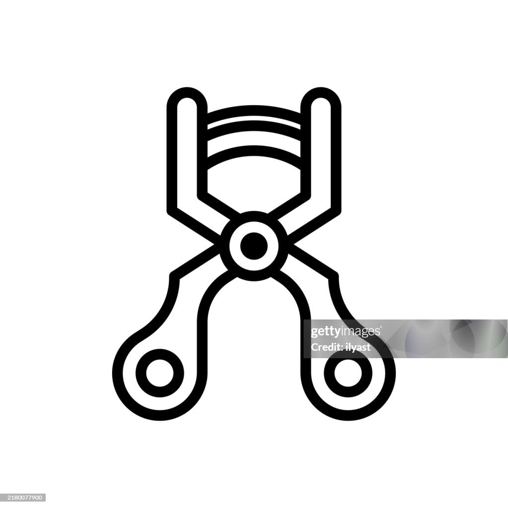 A simple line drawing of an Eyelash Curler