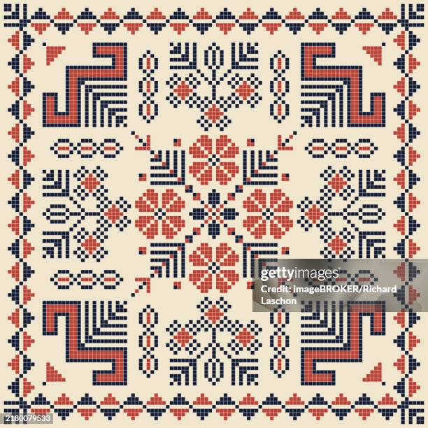 Palestain Pattern Seamless Pattern Design With Traditional Palestinian Embroidery Motif ...