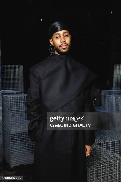 Mustafa The Poet attends the KML show at Riyadh Fashion Week October 20, 2024 in Riyadh, Saudi Arabia.