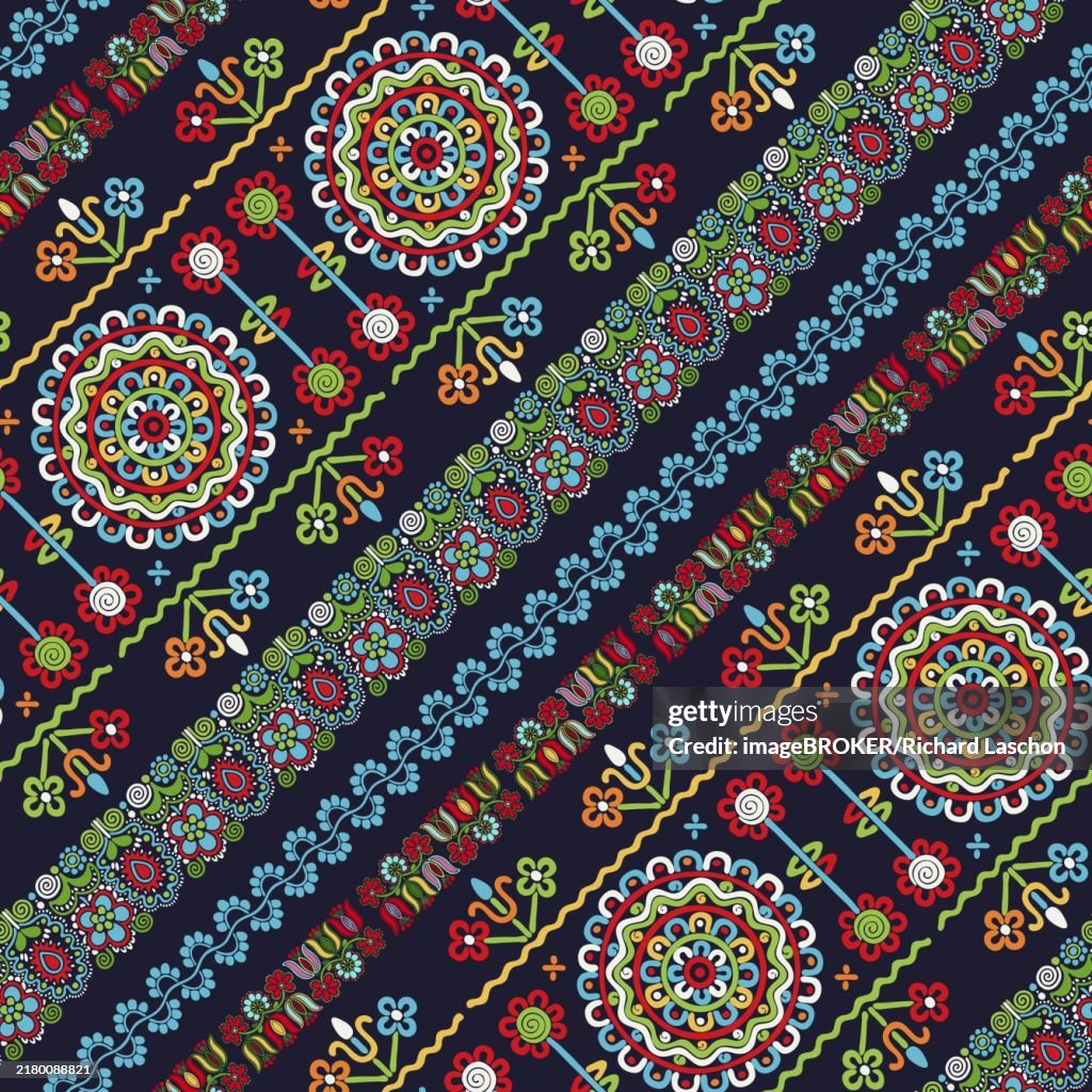 Hugarian Patterns Seamless Pattern Design Inspired By Traditional Hungarian Embroidery ...
