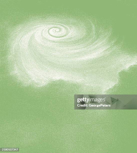 stockillustraties, clipart, cartoons en iconen met spinning storm clouds textured background - tyfoon