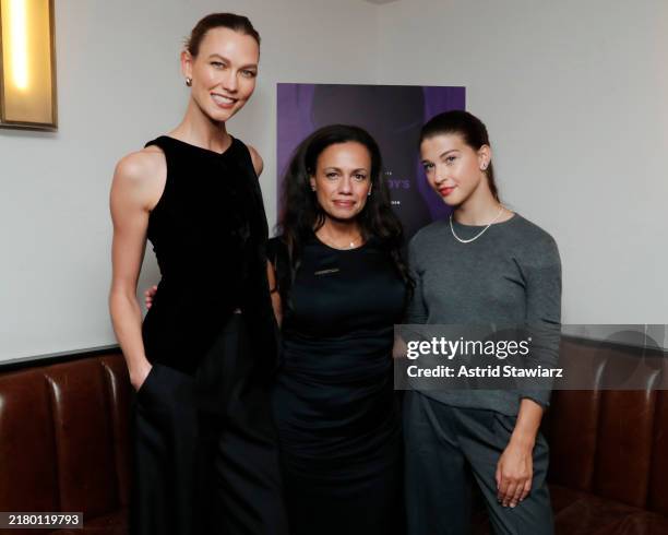 Karlie Kloss, Alexis McGill Johnson, and Phoebe Gates attend the Premiere Screening of "EVERYBODY'S FIGHT: An In Bloom Series on Reproductive...