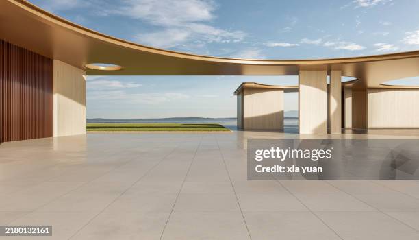 empty square front of modern architecture - between floors stock pictures, royalty-free photos & images