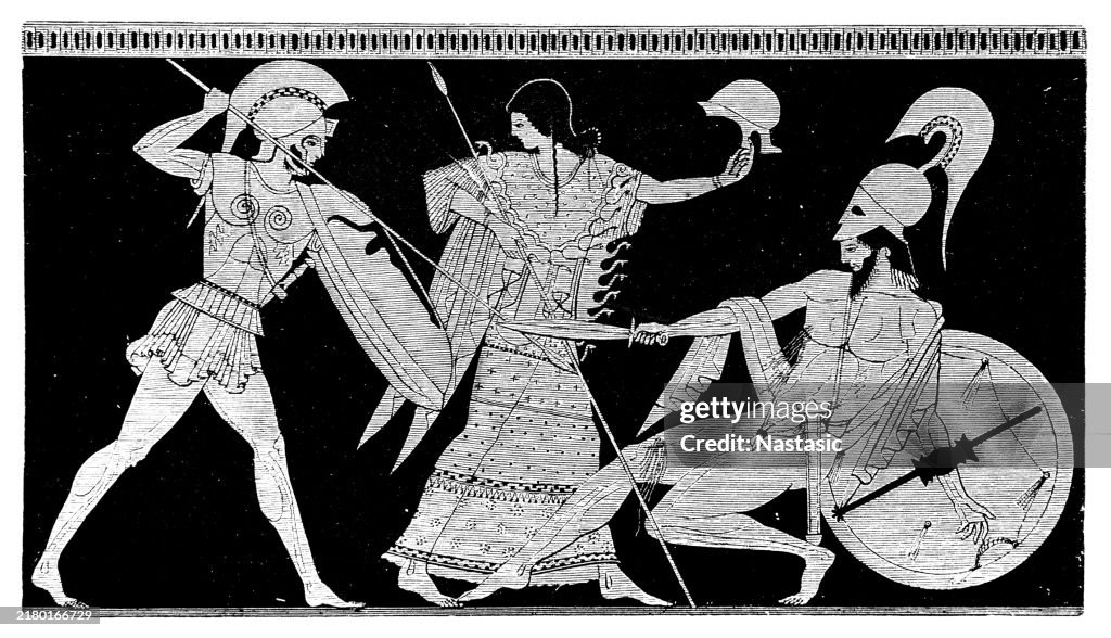 Hector's fight with Achilles in Athena's presence