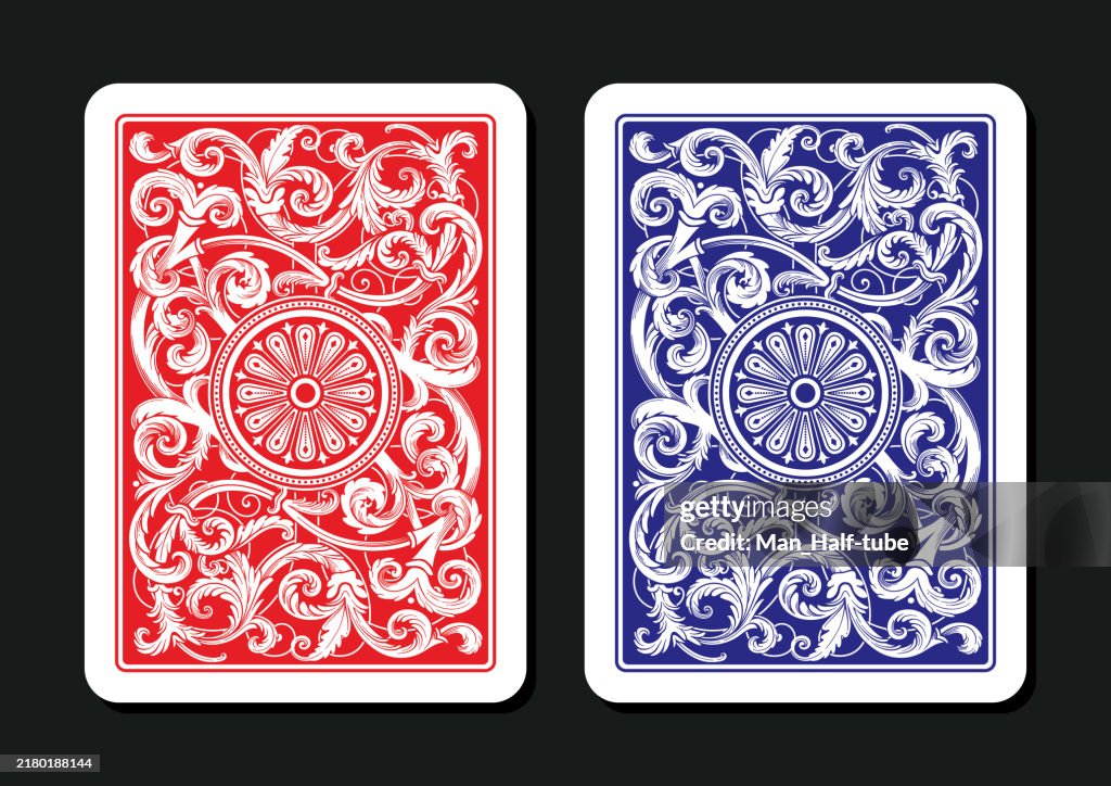 Playing card back design