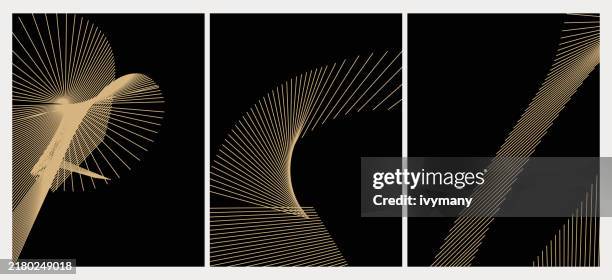 blend gold color gradient line pattern background collection for invitation card - awards dinners stock illustrations