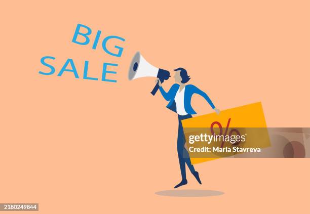 premium discount big sale. - low camera angle stock illustrations