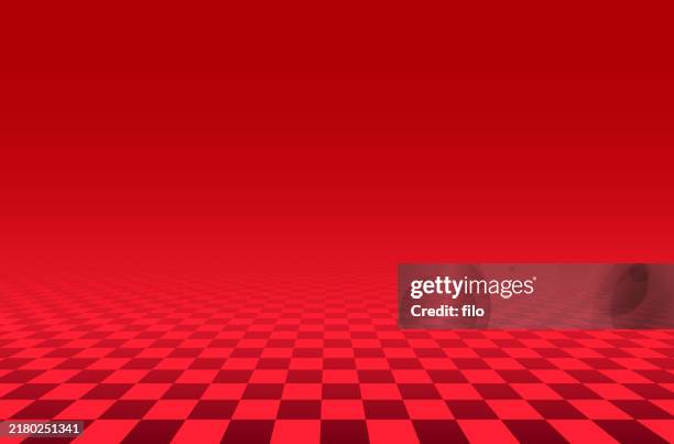 red checkered depth abstract background - board game stock illustrations