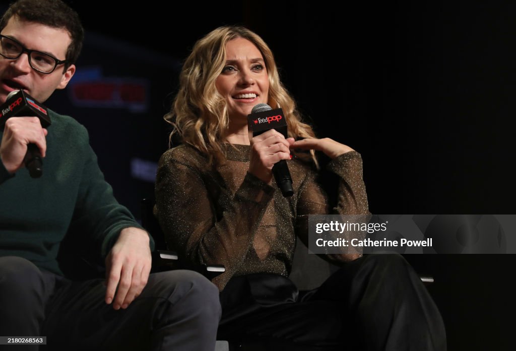 Executive producers and cast speak onstage during the Adult Swim's "Rick and Morty" Season Eight Sneak Peek panel at New York Comic Con