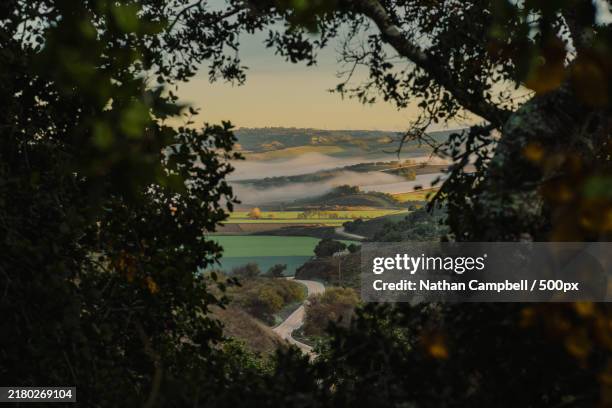 scenic view of landscape against sky during sunset,lompoc,california,united states,usa - santa barbara california stock pictures, royalty-free photos & images