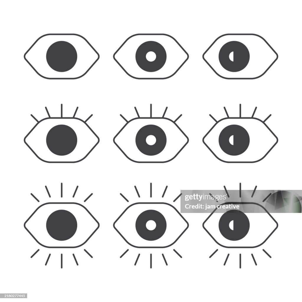 Abstract Geometrical Eye Symbol Set High-Res Vector Graphic - Getty Images