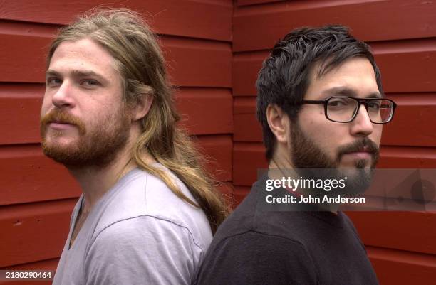 Portrait of American Metalcore musicians Andrew Collins and Trey Ramirez, both of the group At All Cost, Austin, Texas, December 8, 2009.