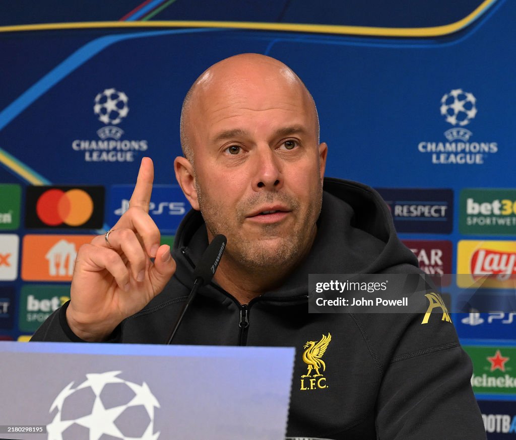 Liverpool FC Training Session And Press Conference - UEFA Champions League 2024/25 League Phase MD3