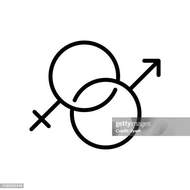 A Simple Line Drawing Of Gender Symbols High-Res Vector Graphic - Getty ...