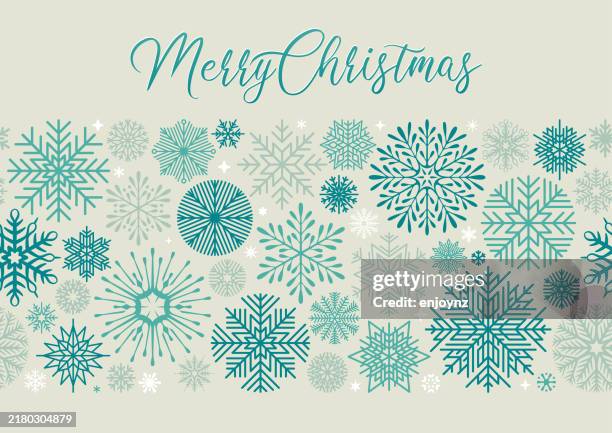 green winter snowflake icons and symbols card design - intricacy stock illustrations