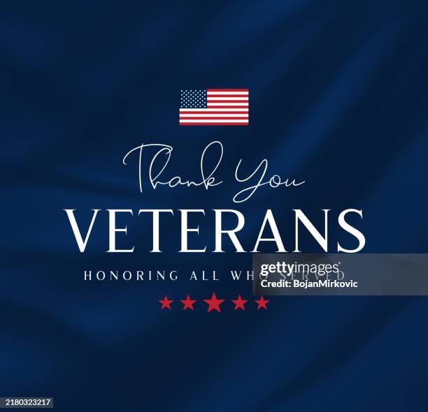 bildbanksillustrationer, clip art samt tecknat material och ikoner med thank you veterans. veterans day poster. honoring all who served. vector - tack