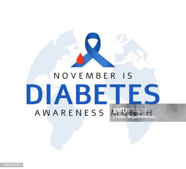 diabetes awareness month card, banner, poster, november. vector - diabetes month stock illustrations
