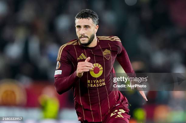 Mario Hermoso of AS Roma during the UEFA Europa League 2024/25 League Phase MD3 match between AS Roma and FC Dynamo Kyiv at Stadio Olimpico on...
