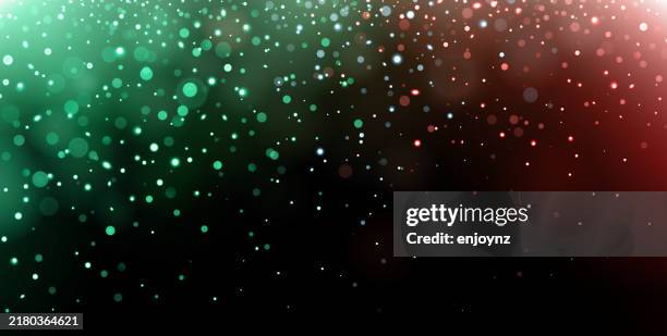 sparkling christmas lights design - string lights black background stock illustrations