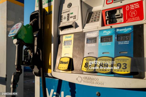 Valero gas pump station is seen on October 22, 2024 in Austin, Texas. Valero Energy Corp. Is scheduled to release third quarter earnings later this...