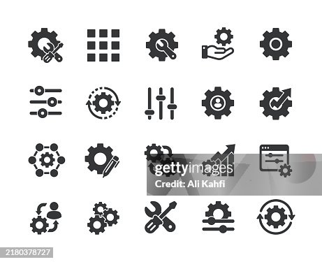 Setting glyph solid icons. Containing control, panel, adjusting, customized solid icons collection. Vector illustration. For website design, logo, app, template, ui, etc. Setting glyph solid icons. Containing control, panel, adjusting, customized solid icons collection. Vector illustration. For website design, logo, app, template, ui, etc.