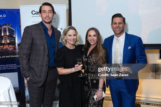 Nick Perez, Sonja Cullaro, Olga Monson and Jordan Lederman attend Fortune Christie's Cocktail Reception at Estiatorio Milos on October 22, 2024 in...