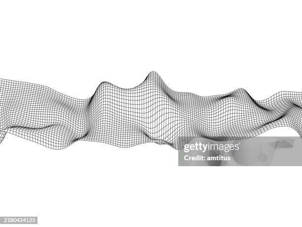 mesh wave - surface tension stock illustrations