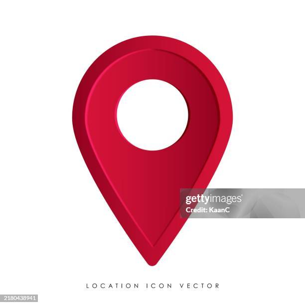 map pin icon. icon on white background vector stock illustration - 3d map marker stock illustrations