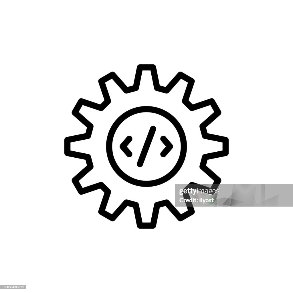 Developer Strength Drawing A Simple Line Drawing Of Development Settings High-Res Vector Graphic ...