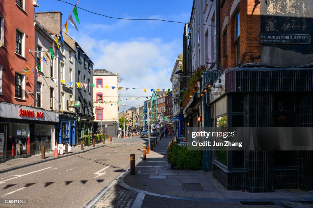 The street view in Cork City Center in the afternoon