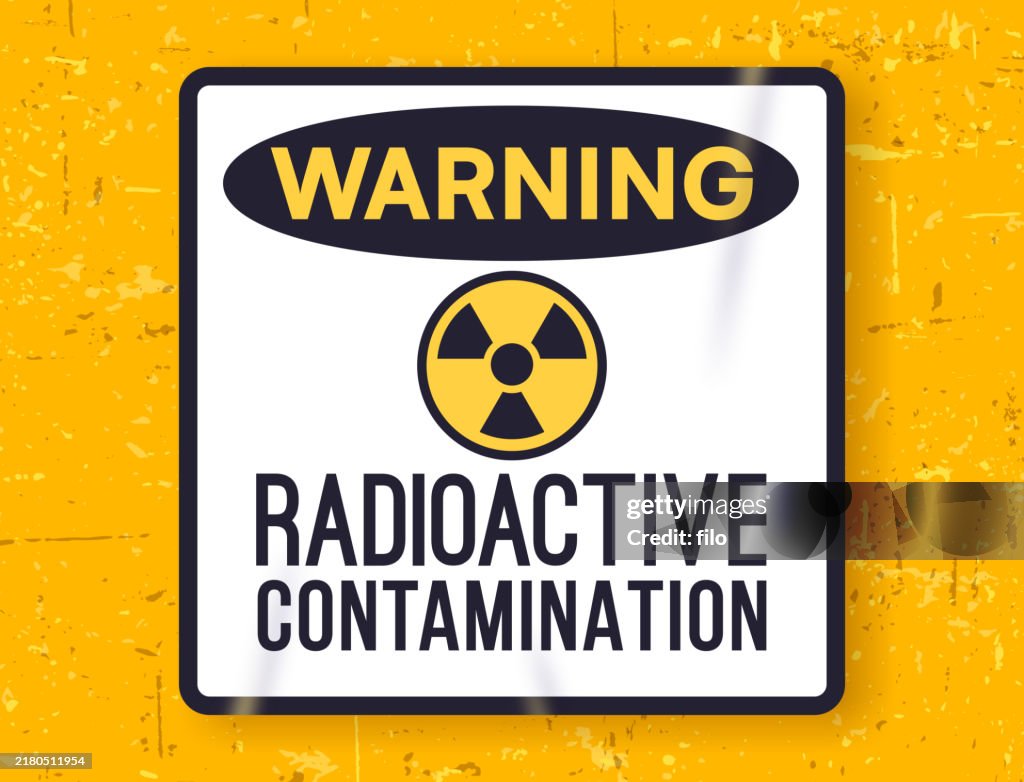 Warning Radioactive Contamination Danger Sign Sticker Label