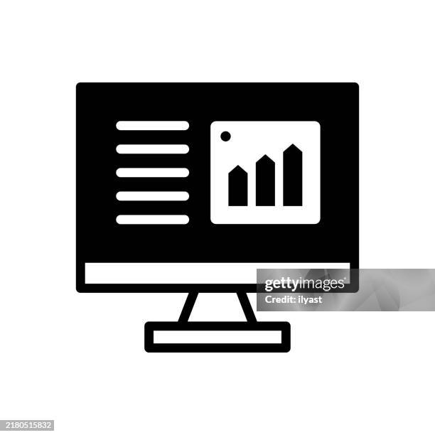 a simple line drawing of business intelligence - data scientist stock illustrations