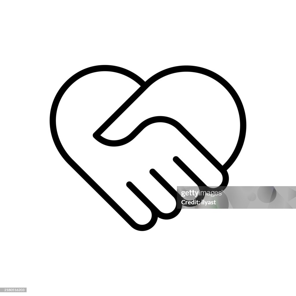 A Simple Line Drawing Of Collaboration High-Res Vector Graphic - Getty ...