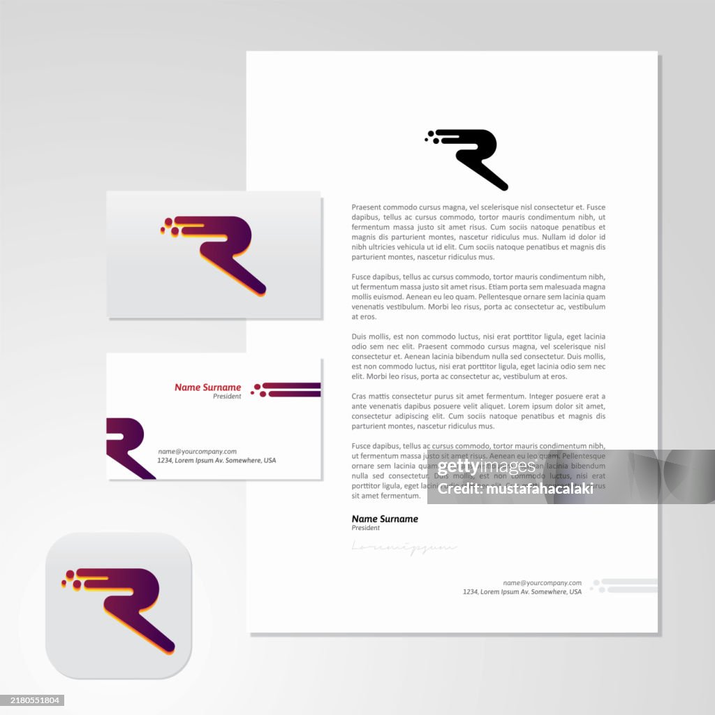 Branding With Monogram Letter R Symbol High-Res Vector Graphic - Getty ...