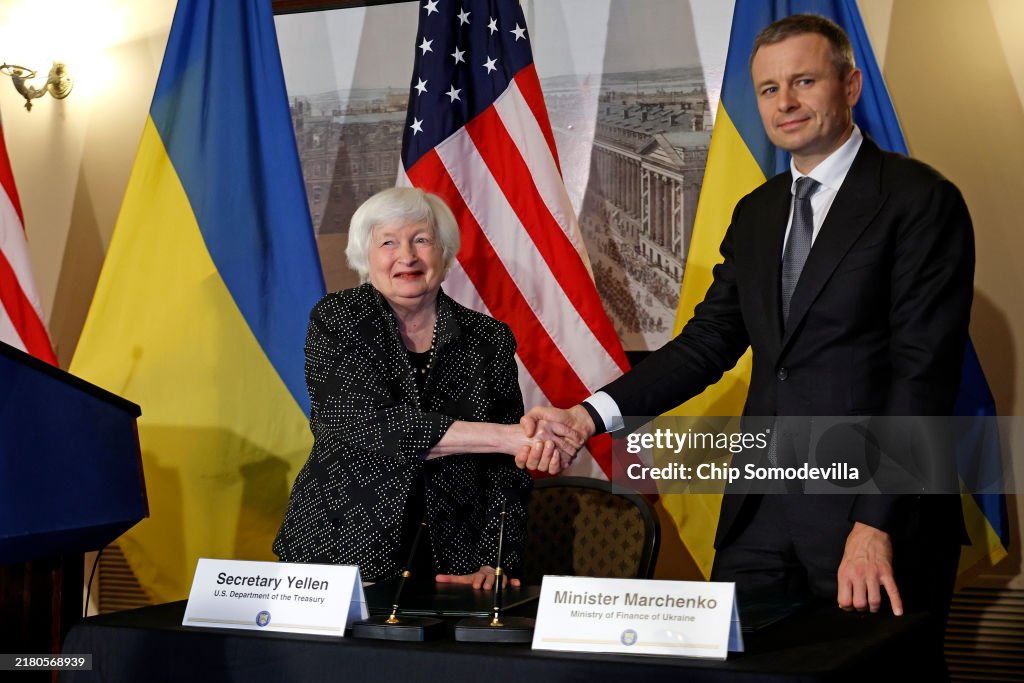 Treasury Secretary Yellen Delivers Remarks Ahead Of Bilat With Ukrainian Finance Minister Sergii Marchenko At Treasury Dept.
